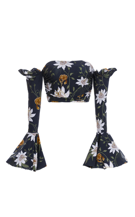 Gracia Pasifloral Cropped Top