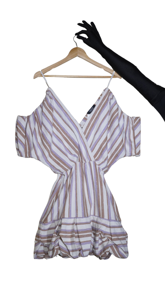 Vestido Corto Rayas Globo