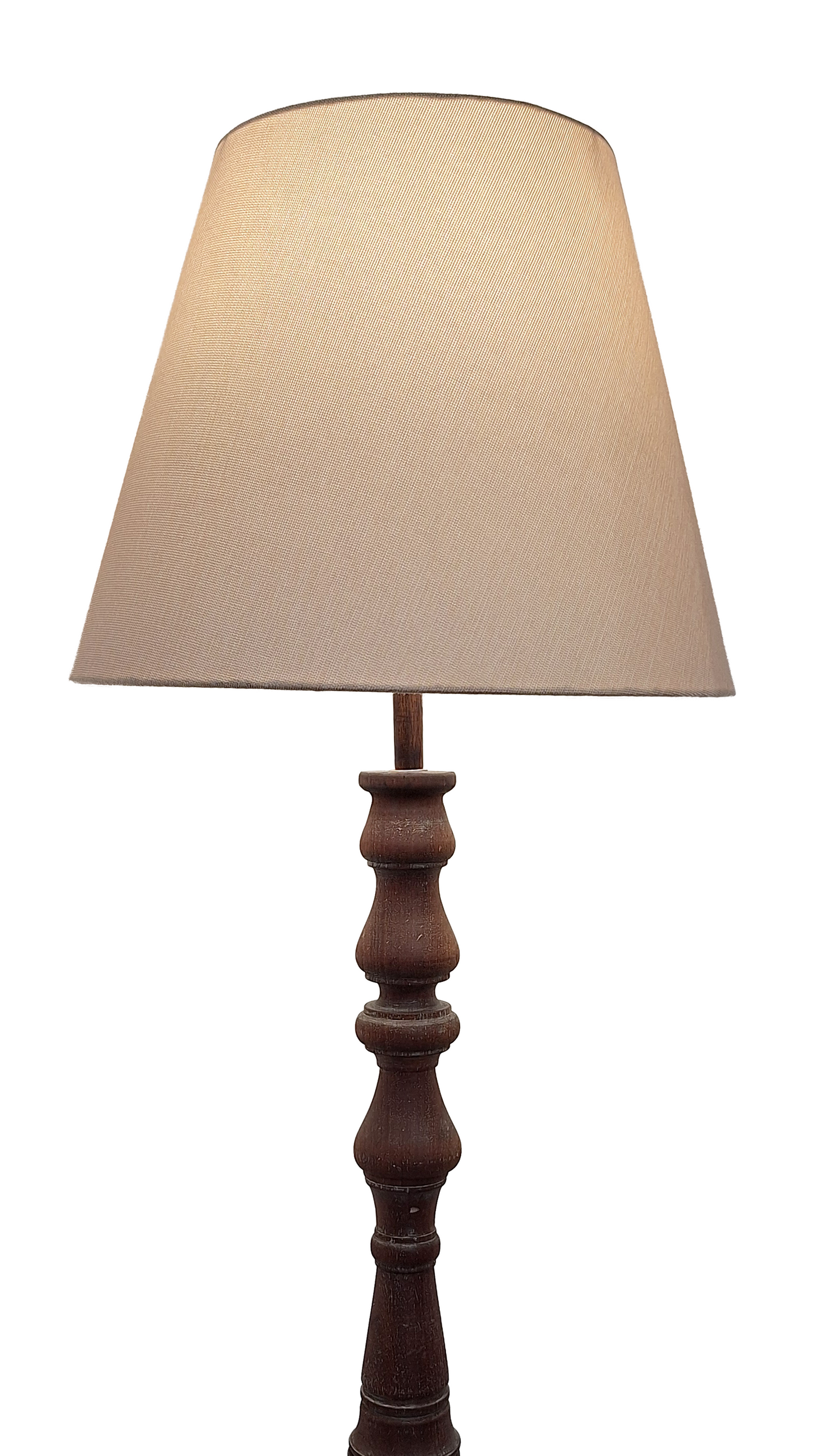 Lámpara de pie base torneada